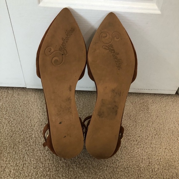 Seychelles Brown Suede Wedge Ankle Strap Sandal Size 6 - Picture 12 of 12